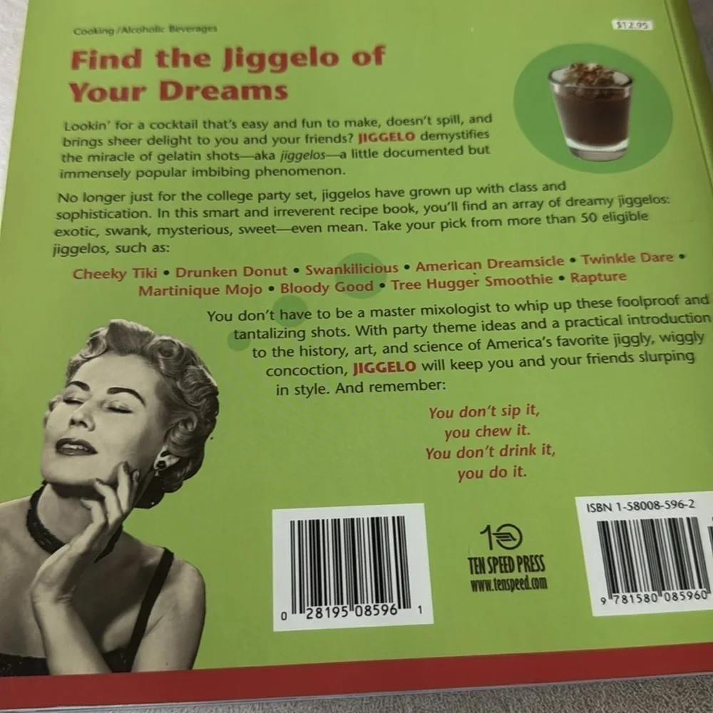 Jiggelo inventive gelatin shots for creative imbibers book EUC
